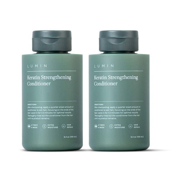 Lumin Mens Keratin Strengthening Conditioner 2Pack Rehydrate and Fortify Dry Damaged Hair  Formulated with Jojoba Oil to Improve Hair and Scalp Health