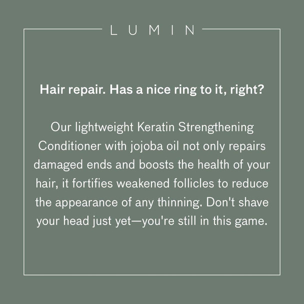 Lumin Mens Keratin Strengthening Conditioner 2Pack Rehydrate and Fortify Dry Damaged Hair  Formulated with Jojoba Oil to Improve Hair and Scalp Health