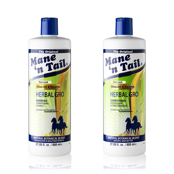 Mane n Tail Herbal Gro Shampoo and Conditioner Olive Oil Infused 27.05 Ounce Each