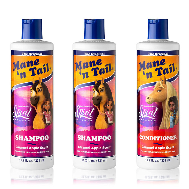 Mane n Tail Spirit Untamed 11.02oz Caramel Apple Scented Everyday Gentle Shampoo  Conditioner Coconut Oil Formula 2 Shampoo 1Conditioner 11.02oz