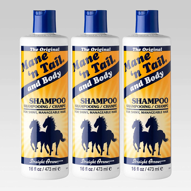 Mane n Tail Original Formula For Thicker Fuller Hair 16 oz 3 pack Shampoo White