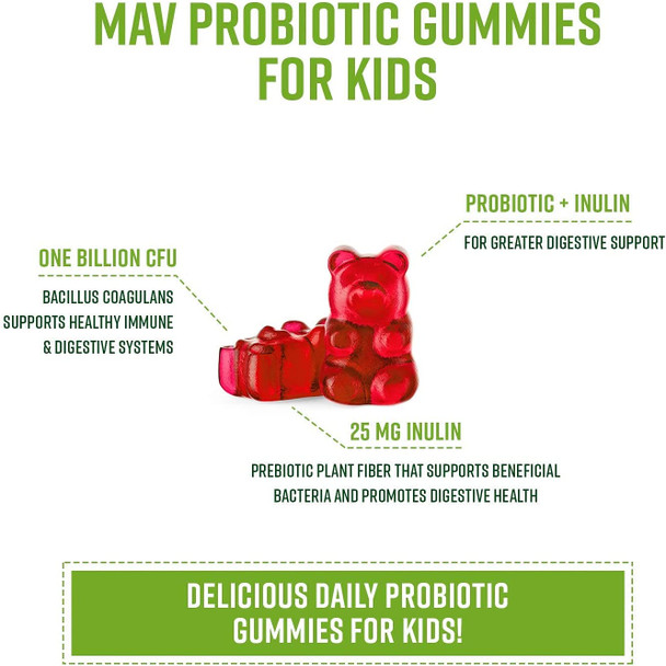 MAV Nutrition Probiotic Gummies Kids  Elderberry Gummies Kids Bundle