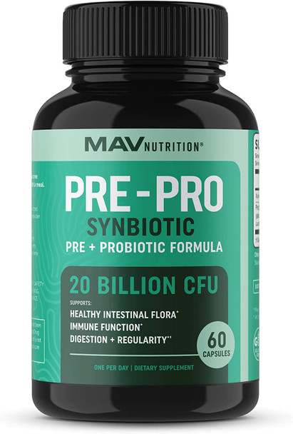 Probiotic and Prebiotic Capsules  Synbiotic Gut Health  Bloating Relief for Women  Men  Enzymes with Probiotics for Digestive Health  60 NonGMO Vegetarian Capsules