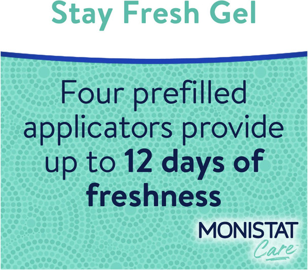 MONISTAT Care Stay Fresh Gel for Feminine Freshness 4 Prefilled Applicators