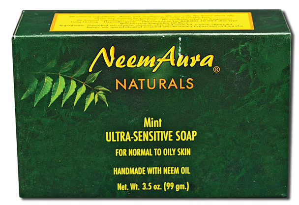 Neem Soap Mint Neem Aura 3.30 oz. Soap