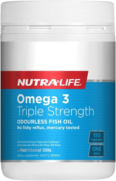 NutraLife Omega 3 Triple Strength Odourless 150 Capsules