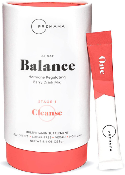 Premama Hormone Balance For Women Berry Flavored Drink Mix Irregular Cycles Pms  Menopause Chasteberry Magnesium 28 Servings