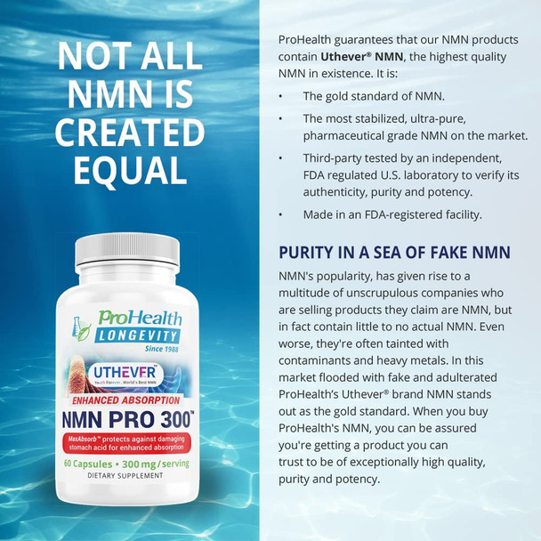 NMN Pro 300 3 Pack Only NMN Clinically Proven to Raise NAD Level by 38  Reverse 12 Years of NAD loss in 60 Days. A BBB Rated Since 1988 Lab Tested 99.5 Pure Shelf Stable 300mg 90 Servings