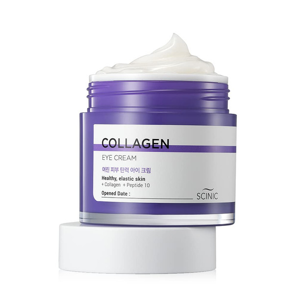 SCINIC Collagen Eye Cream 2.7 fl oz 80ml  Contains70 Marine Collagen Extract  Peptide Strengthens Skin Elasticity  Dense Elasticity Care With One Eye Cream  Korean Skincare