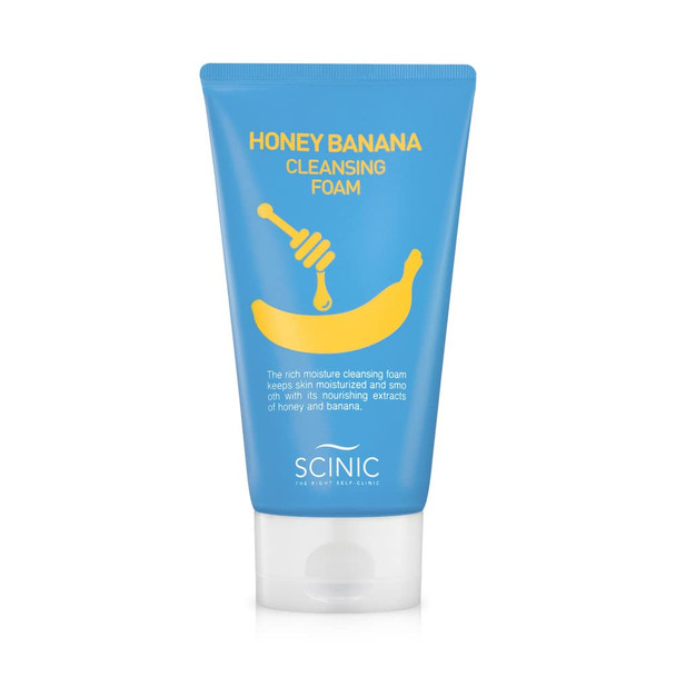 SCINIC Cleansing Foam 5.28fl.oz 150ml Nourishing Moisturizing Cleansing With Honey And Banana Ingredients  Moisturizing Deep Cleansing With Abundant Soft Foam  K BeautyHoney Banana