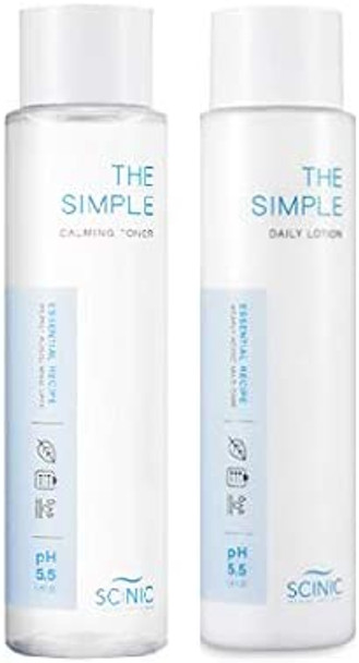 SCINIC The Simple Calming Toner 145ml  Daily Lotion 145ml Set