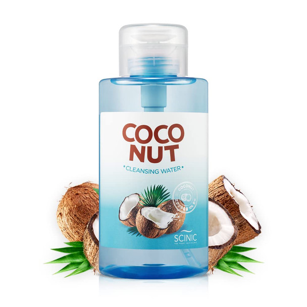 SCINIC Coconut Cleansing Water 16.9fl.oz 500ml  Ultra Simple Cleansing Water  No Need To Wash Off  Cleansing  Tidying Up Of Skin Texture  Moisture