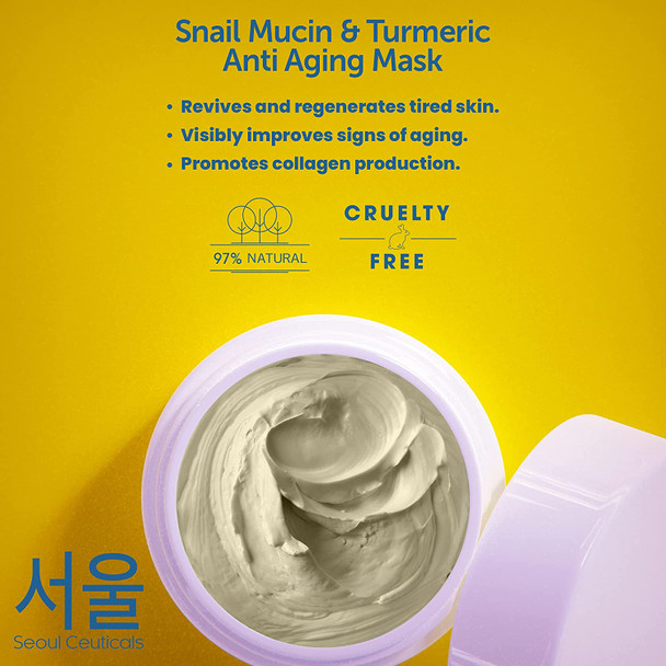 Korean Skin Care Set  Contains Korean Essence Spray  Korean Snail Mucin Turmeric Face Mask  This Potent Anti Aging Anti Wrinkle Skin Care Set Will Provide You With That Healthy Youthful Glow