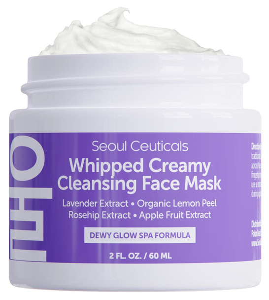 Korean Skin Care Cleansing Face Mask Cream  Korean Face Mask Skincare K Beauty Face Masks Contains Lavender  Lemon Peel  Rosehip  Extremely Effective Hydrating Spa Mask For That Dewy Glow 2oz