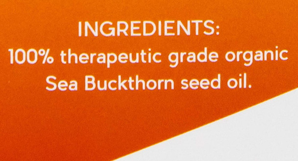 SIBU Premium Himalayan Sea Buckthorn Seed Oil USDA Organic 10 ml