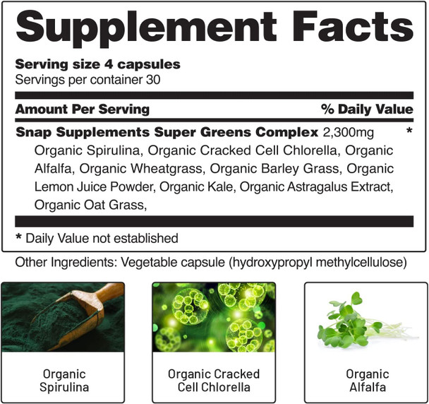 Organic Spirulina Chlorella Capsules  Spirulina Green Superfoods For Heart Support Natural Energy  Spirulina Supplement Spirulina And Chlorella Powder Plant Vitamins 120 Capsules