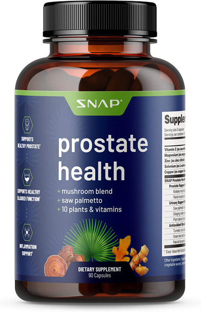 Prostate Health Support Supplement  Natural Prostate Supplements for Men with Organic Saw Palmetto Extract  Turmeric Prostate Support Urinary Tract Health Immune Support 90 Capsules