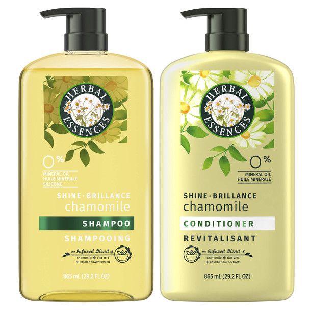 Herbal Essences Shine Collection Shampoo and Conditioner Bundle, with Chamomile, Color Safe, 29.2 Fl Oz