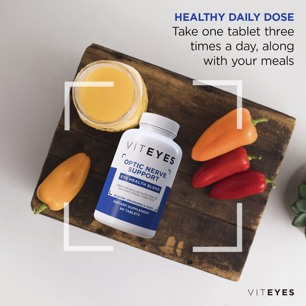Viteyes Optic Nerve Support Supplement Premium Ocular Nutrition Blend 90 Tablets White Viteyes Optic Nerve Support Supplement Premium Ocular Nutrition Blend 90 Tablets White