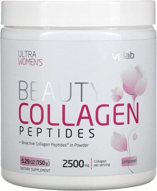 Ultra Womens Beauty Collagen Peptides Unflavored 2500 mg 5.29 oz 150 g Vplab