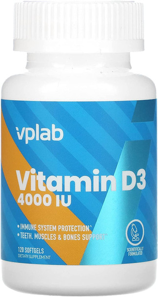 Vitamin D3 4000 IU 120 Softgels Vplab