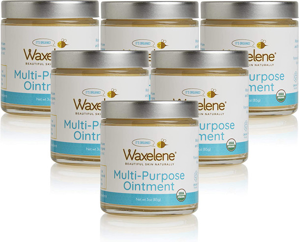 Waxelene MultiPurpose Ointment Organic Travel Jar Pack of 6