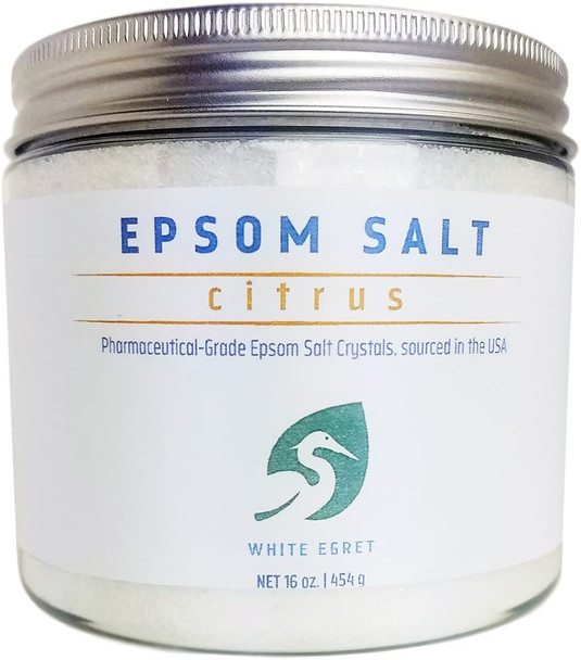 White Egret Citrus Pharmaceutical Grade Epsom Salt 16oz