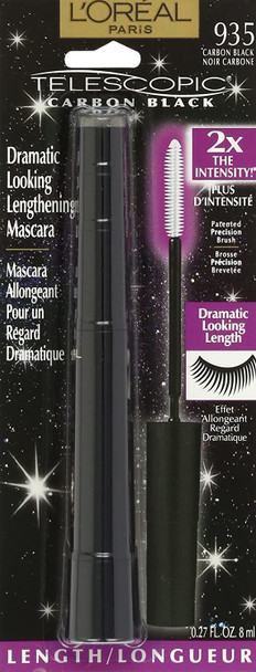 L'Oreal Paris Makeup Telescopic Original Lengthening Mascara, Carbon Black, 0.27 Fl Oz (Pack of 1)