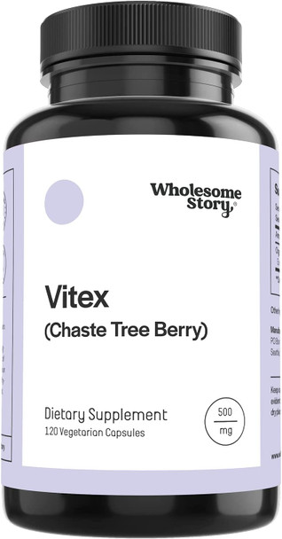 Vitex Chasteberry Supplement for Women  Natural Support for Women Hormone Balance Fertility Support PMS Relief PMDD Relief PCOS Support Menopause Relief  120 Vitex Berry Capsules