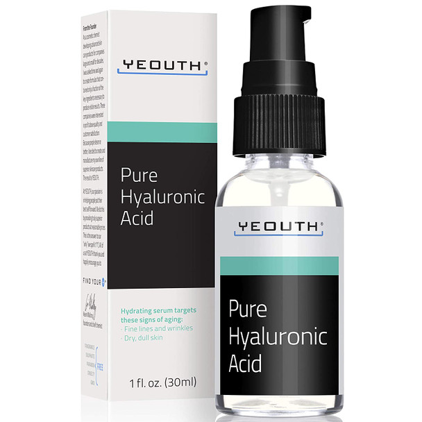 100 Pure Hyaluronic Acid Serum for Face Hydrating Serum for Wrinkles Dark Spots  Dull Skin Anti Aging Serum  Facial Skin Care Products Face Serum for Women  Men Face Care by YEOUTH