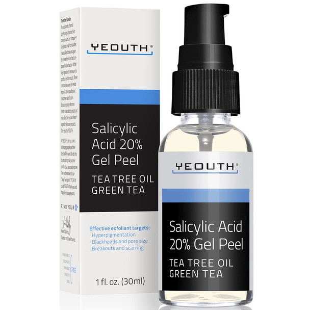 Salicylic Acid Gel Peel For Face Bha Exfoliant For Acne Dark Spot  Wrinkles Gentle Chemical Peel For Face At Home Facial Peel With Green Tea Peeling Gel For Face For Women  Men By Yeouth