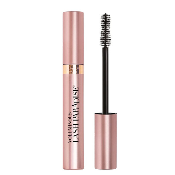 L'Oreal Paris Voluminous Makeup Lash Paradise Mascara, Voluptuous Volume, Intense Length, Feathery Soft Full Lashes, No Flaking, No Smudging, No Clumping, Blackest Black, 1 Count