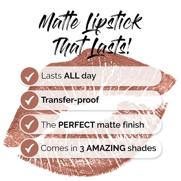 Aesthetica Long Lasting Matte Liquid Lipstick - Easy application & Removal , Mask Resistant , Full Coverage Lip Stick Formula for a Velvety Matte Flawless Finish That Lasts for Hours - Afterglow (Nude)