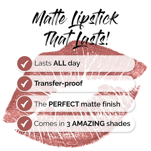 Aesthetica Long Lasting Matte Liquid Lipstick - Easy application & Removal , Mask Resistant , Full Coverage Lip Stick Formula for a Velvety Matte Flawless Finish That Lasts for Hours - Belle (Mauve)