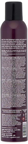 AGADIR Hemp & Red Wine Firm Hold Hair Spray, 10.5 oz