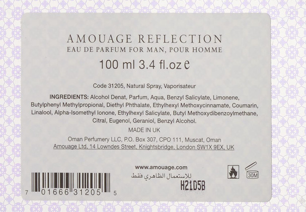 AMOUAGE Reflection Man's Eau de Parfum Spray, 3.4 Fl Oz