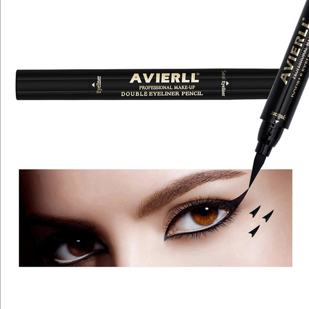 Winged Eyeliner Stamp-2 Pens Smudge Proof Waterproof Long Lasting quick flick wingliner Eyeshadow Primer