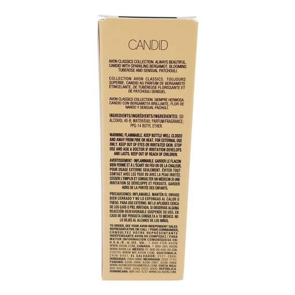 AVON Candid Cologne Spray - Classics Collection 1.7 Fl.Oz. (50 mL)