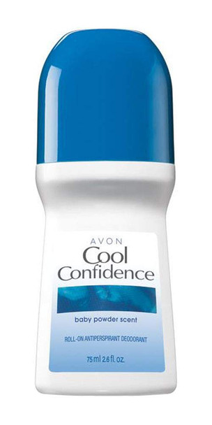 Avon Cool Confidence Baby Powder Roll-on Anti-perspirant Deodorant 2.6 oz (20-Pack)