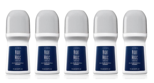 Avon Night Magic Roll-On Anti-Perspirant Deodorant set of 5