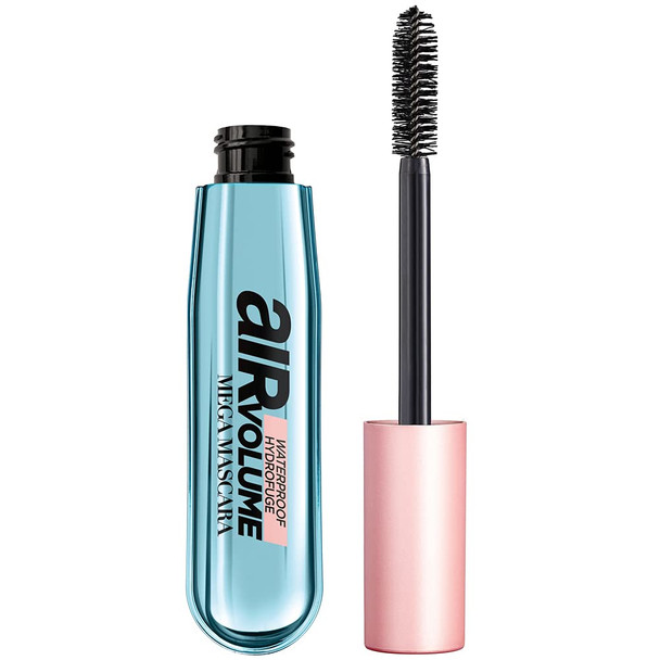 L'Oreal Paris Air Volume Mega Mascara, Lightweight Mega Volume Washable, WATERPROOF Black, 0.3 fl. oz.