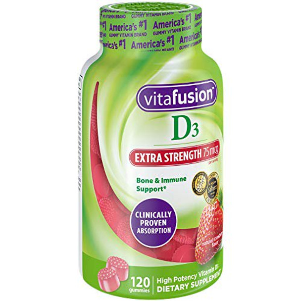 Vitafusion Extra Strength Vitamin D3 Gummies, 120 Count