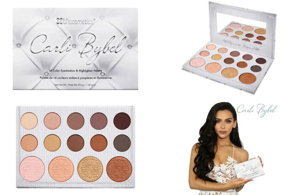 BH Cosmetics Carli Bybel 14 Color Eyeshadow & Highlighter Palette, 0.43 Pound
