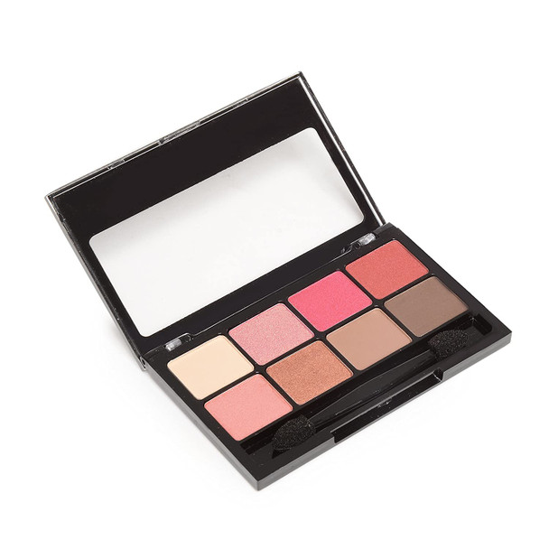 BYS Eyeshadow Makeup Palette 8 Shades - Matte and Metallic Think Pink