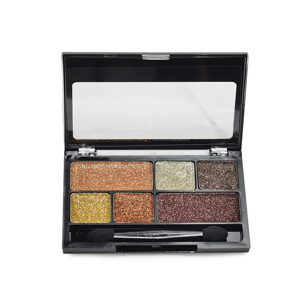 BYS Glitter Glitz Gel for Eyes and Face 6 Shade Makeup Palette - Lustre Metals