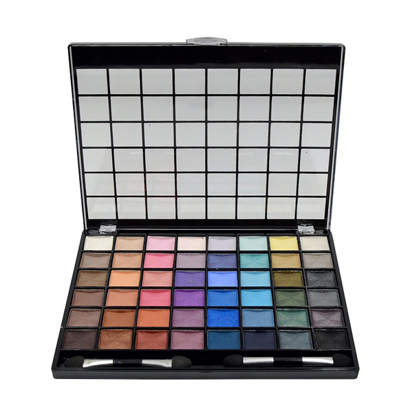 BYS 48 Shade Large Eyeshadow Palette with 2 Double Ended applicators, Matte and Shimmer