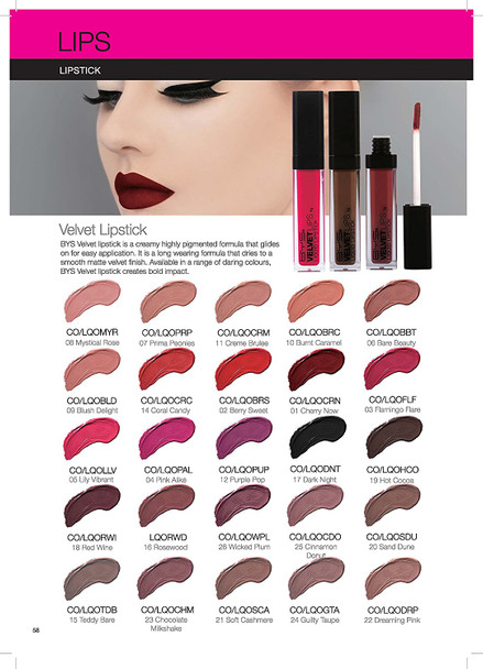 BYS Velvet Lips Liquid Lipstick Bare Beauty Nude