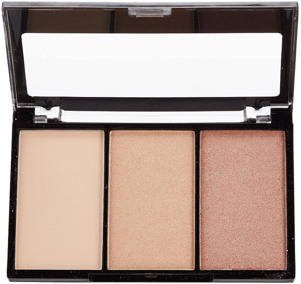 BYS Highlighting Trio Palette Illuminate - 1 Matte and 2 Shimmering Shades makeup palette