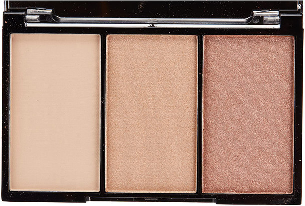 BYS Highlighting Trio Palette Illuminate - 1 Matte and 2 Shimmering Shades makeup palette