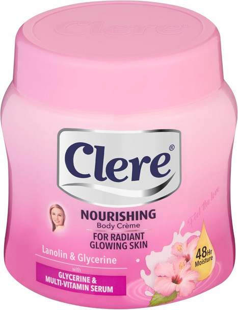 Clere Nourishing Body Creme 500ml - Lanolin & Glycerine